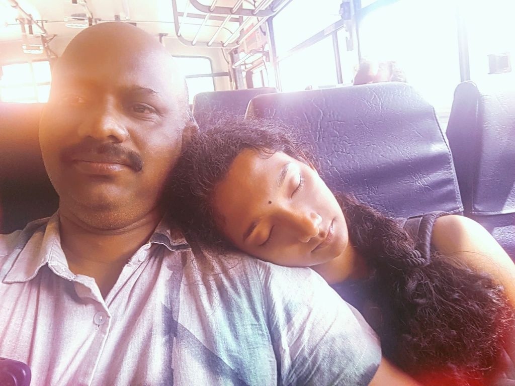 MS Anish Kumar with his daughter Alami