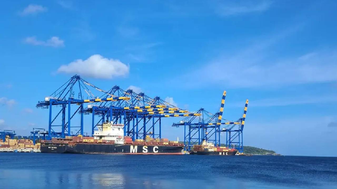 MSC's container vessels at the Vizhinjam port.