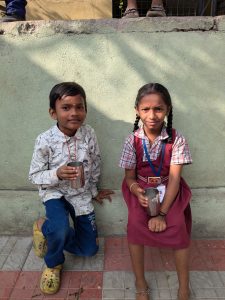 Students drinking milk at the Government Primary School, Marredpally (Sreshta Ladegaam/South First)