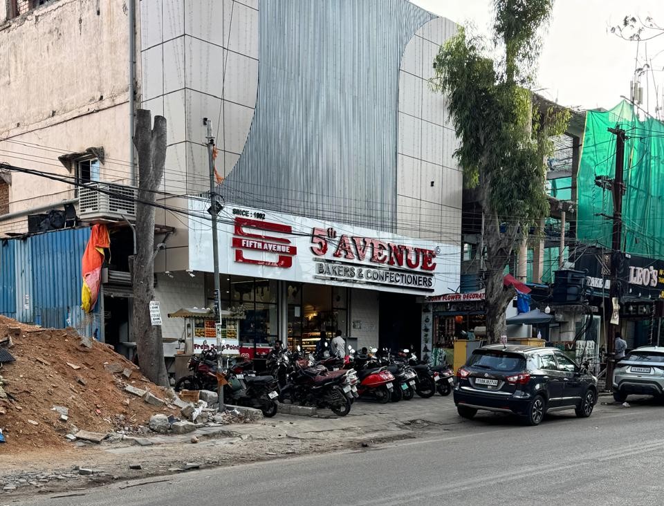 Hyderabad, 6 July: A mound of earth and parked vehicles hinder a free and safe movement of pedestrians at Sainikpuri.