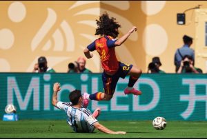Spain was aggressive from the opening whistle. 