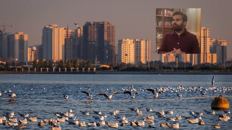 Chitgar Lake in northwest Tehran.