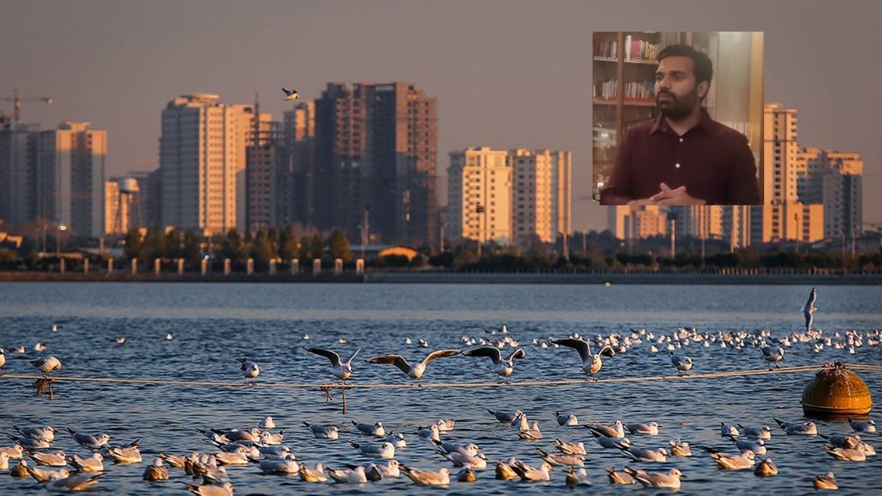 Chitgar Lake in northwest Tehran.