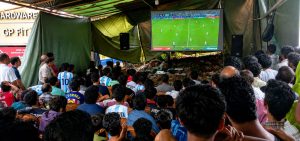 ‘At home I am alone, not here…’: The joy of watching the football World Cup on community screens