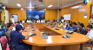 A high-level meeting chaired by Chief Minister VD Satheesan at Wayanad Collectorate on Wednesday.