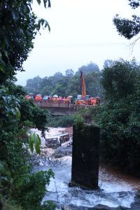 Search operation in progress at Meenakshi Bridge.