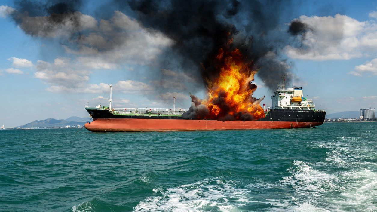 Attack on oil tanker. Representative Image. (iStock)