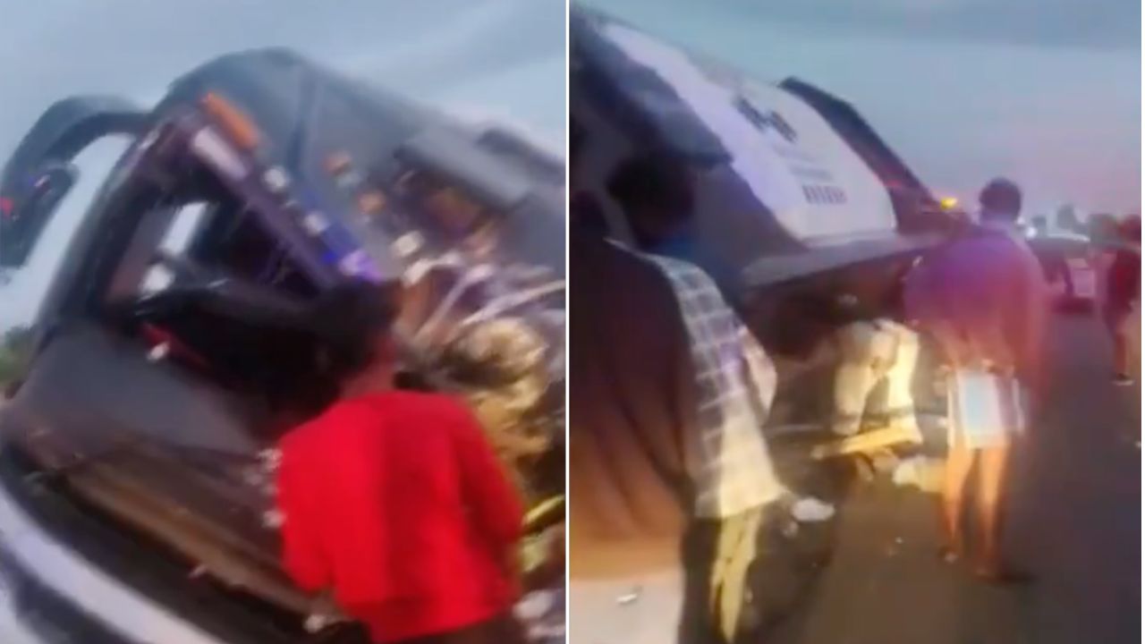 Three nursing students among five killed after private bus en route to Bengaluru overturns in Chitradurga