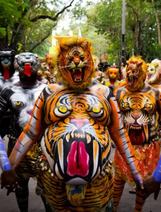 A Pulikali performer. (Courtesy - Kerala Tourism)
