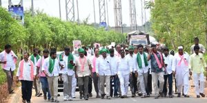 Residents of Siddapur took out a protest march to the Collectorate in June.