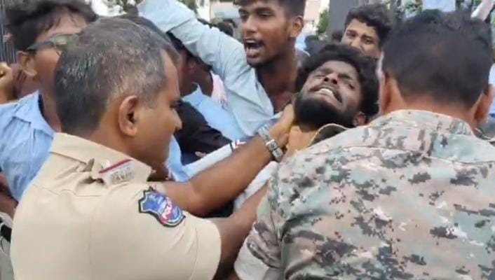 A video that went viral showed the officer allegedly assaulting students. (Screengrab)