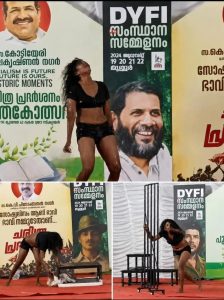 Screengrabs from the clip that triggered calls of nudity and obscenity.