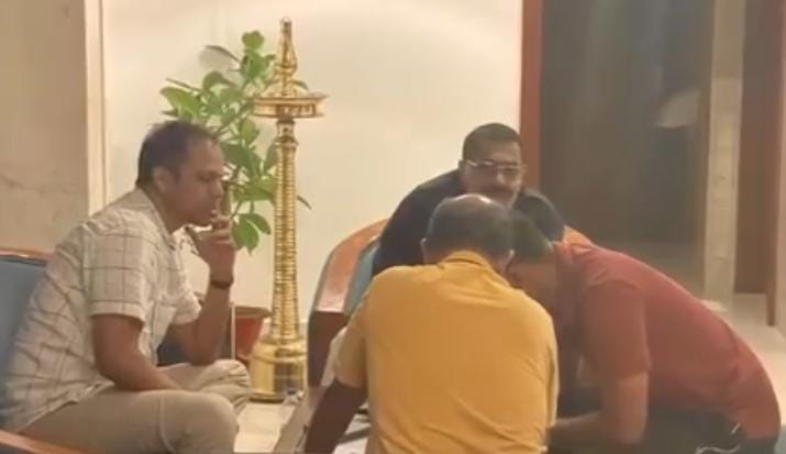 Excise Commissioner Seeram Sambasiva Rao IAS and other officials during the covert operation