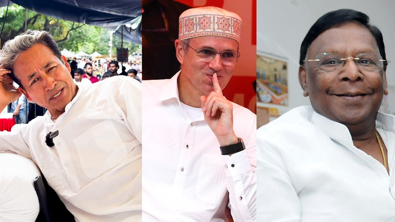 Sonum Wangchuk, Omar Abdullah and Narayanasamy.