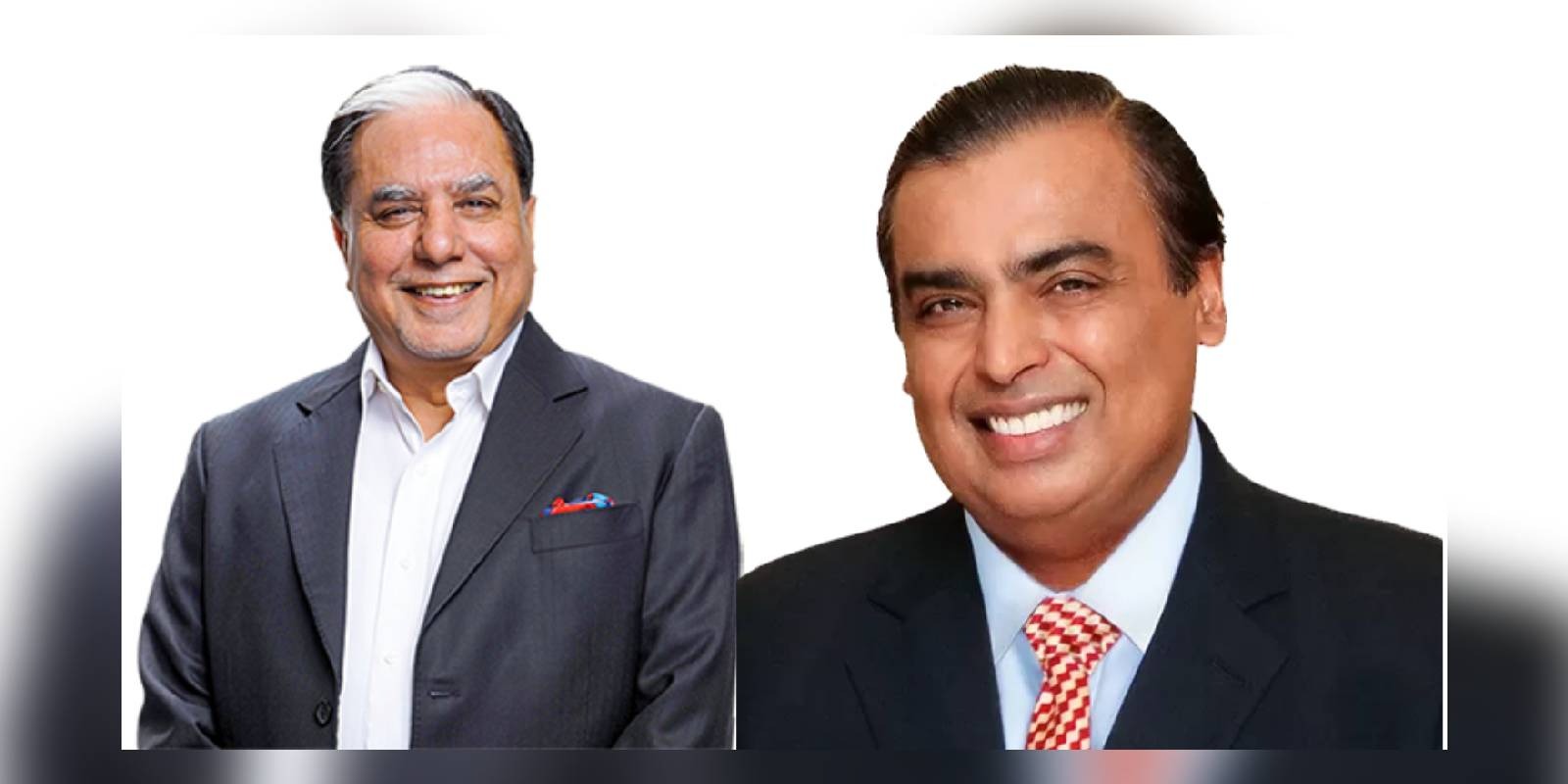 Subhash Chandra, Mukesh Ambani (Right)