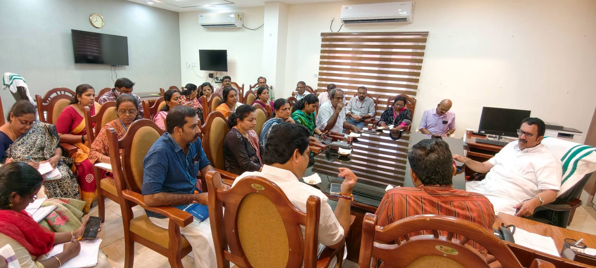 Minister K Muraleedharan at his office in the state Secretariat.