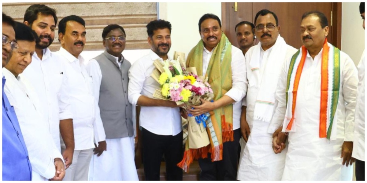 File photo of Danam Nagender with CM Revanth.