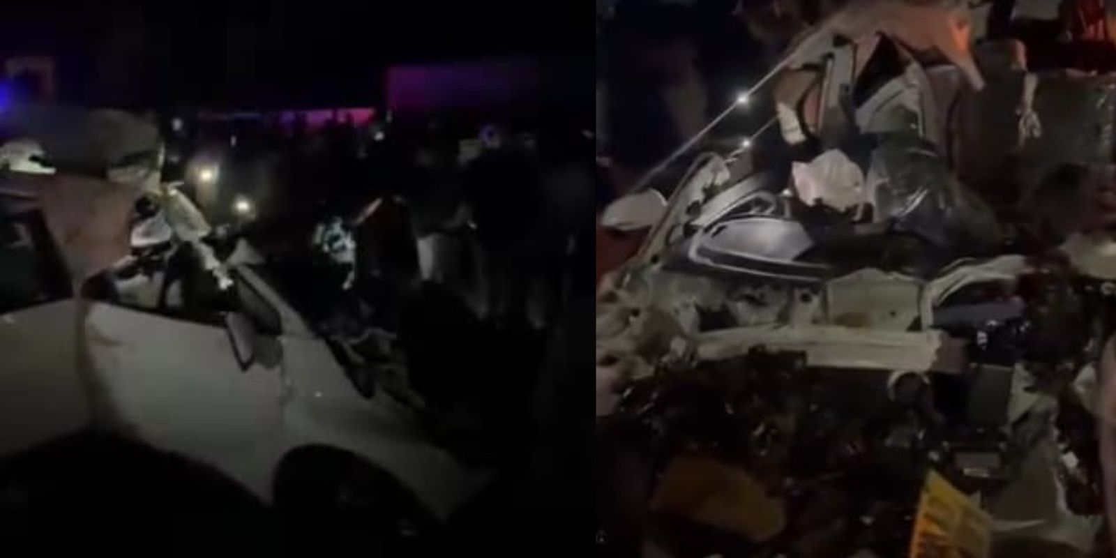 Preliminary reports suggest that the car was travelling at high speed.