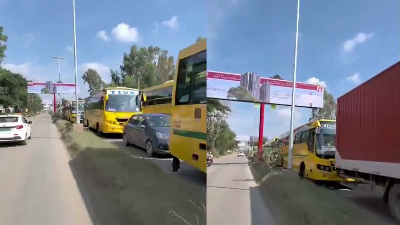 A day after traffic stranded school buses for hours, nearly 5,000 East Bengaluru residents demand action