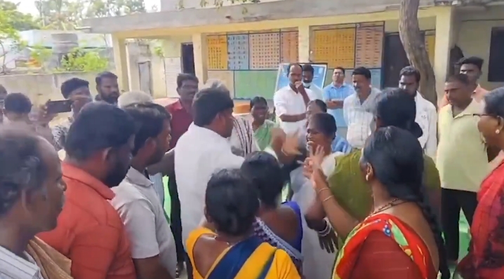 Madhavi said Goud hurled abuses and physically assaulted her during a Gram Sabha.