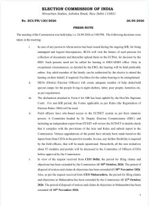 ECI's 26 September press note.