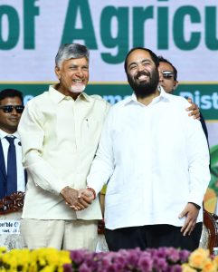 N Chandrababu Naidu with Anant Ambani.