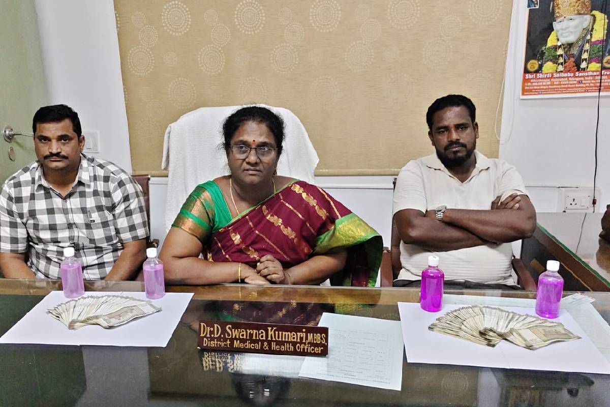 The accused are Ranga Reddy DM&HO Swarna Kumari, Health Inspector M Srinivas, and his driver, Maddurikrishnaiah.