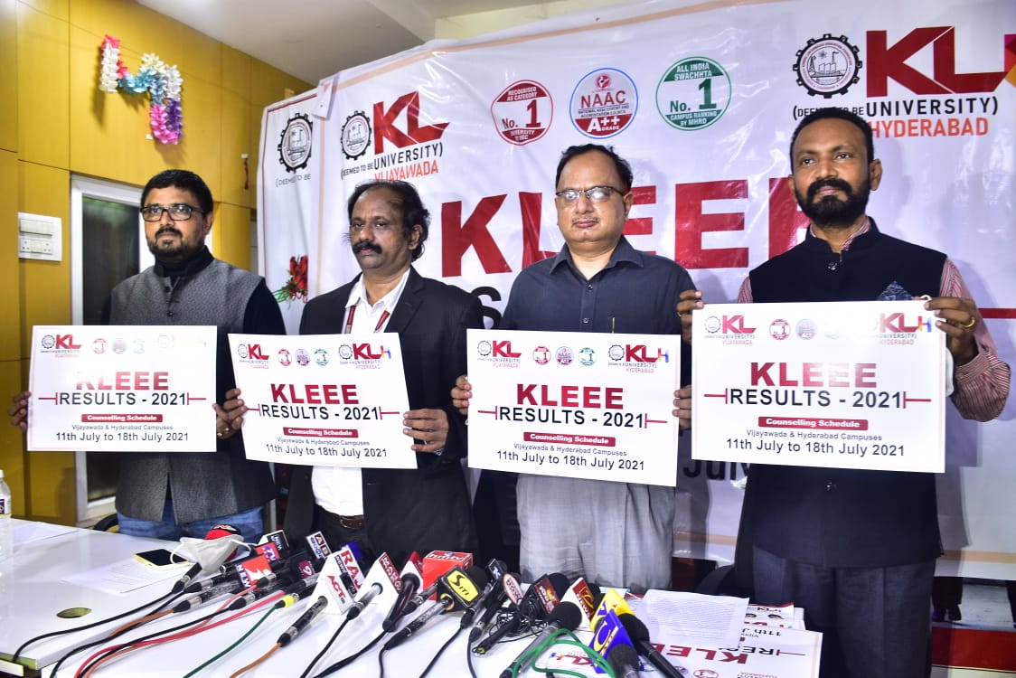 కెఎల్ డీమ్డ్ యూనివర్సిటీ ఇంజనీరింగ్ ప్రవేశ పరీక్ష ఫలితాలు విడుదల కెఎల్ డీమ్డ్ యూనివర్సిటీ ఇంజనీరింగ్ ప్రవేశ పరీక్ష ఫలితాలు విడుదల