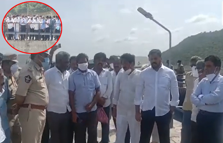 పులిచింతల ప్రాజెక్టును సందర్శించిన మంత్రి అనిల్ కుమార్..ఎమ్మెల్యే సామినేని ఉదయభాను పులిచింతల ప్రాజెక్టును సందర్శించిన మంత్రి అనిల్ కుమార్..ఎమ్మెల్యే సామినేని ఉదయభాను