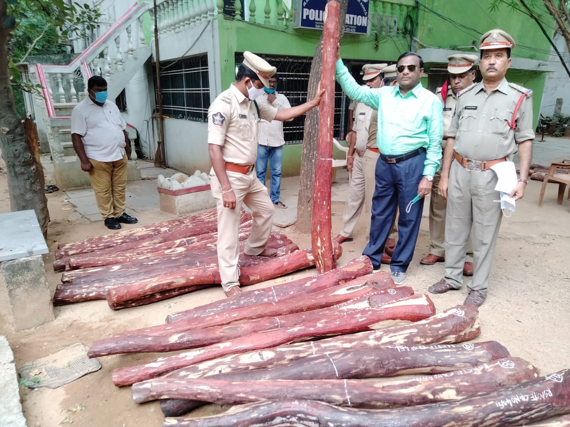 భారీగా ఎర్రచందనం స్వాధీనం భారీగా ఎర్రచందనం స్వాధీనం