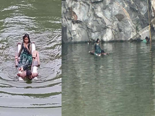సెల్ఫీ మోజు.. చెరువులో పడ్డ నవ వధువు.. వాయిదా పడ్డ పెళ్లి సెల్ఫీ మోజు.. చెరువులో పడ్డ నవ వధువు.. వాయిదా పడ్డ పెళ్లి