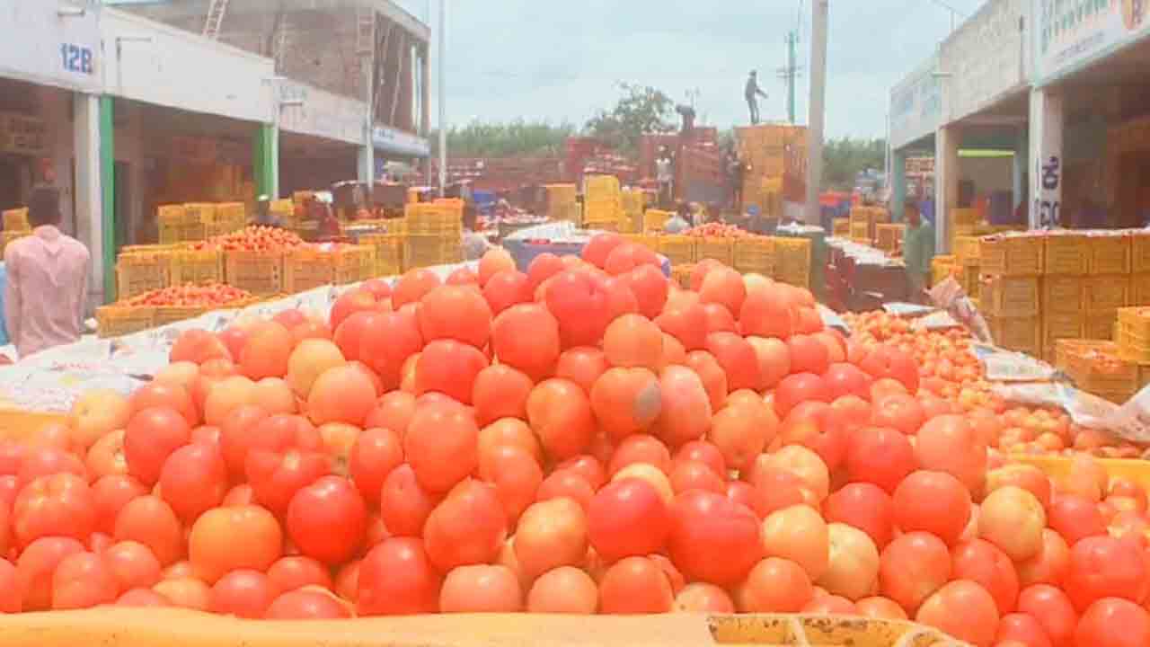 Tomato | భారీగా తగ్గిన టమాటా ధరలు.. కిలో రూ. 40 మాత్రమే Tomato | భారీగా తగ్గిన టమాటా ధరలు.. కిలో రూ. 40 మాత్రమే