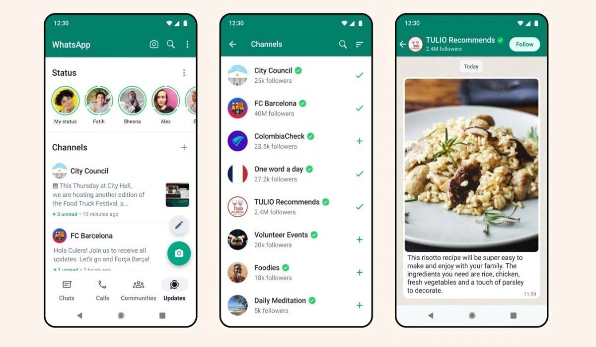 WhatsApp | వాట్సాప్ యూజర్లకు మరో గుడ్న్యూస్.. ఇక ‘ఛానెల్’లో నచ్చిన సెలబ్రెటీని ఫాలో అవ్వొచ్చు..! WhatsApp | వాట్సాప్ యూజర్లకు మరో గుడ్న్యూస్.. ఇక ‘ఛానెల్’లో నచ్చిన సెలబ్రెటీని ఫాలో అవ్వొచ్చు..!