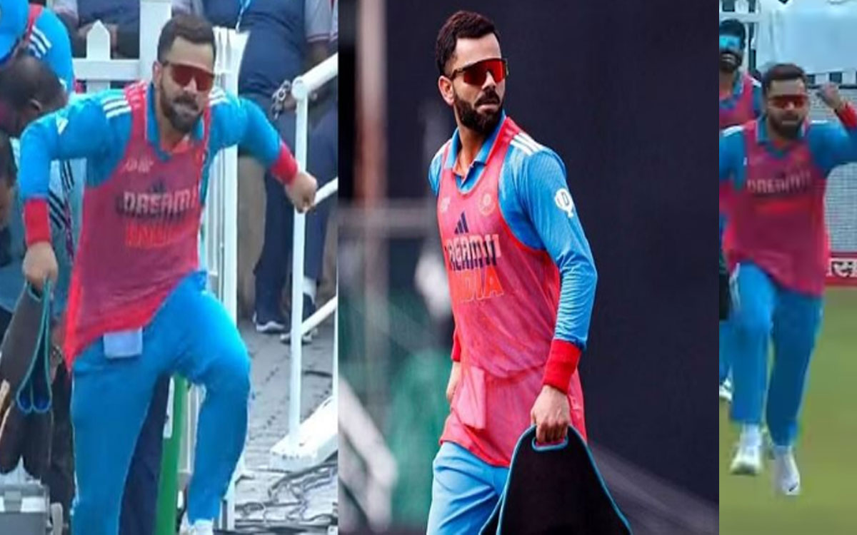 Virat Kohli | వాటర్ బాయ్ అవతారం ఎత్తిన విరాట్ కోహ్లీ.. అందరిని తెగ నవ్వించేశాడుగా..! Virat Kohli | వాటర్ బాయ్ అవతారం ఎత్తిన విరాట్ కోహ్లీ.. అందరిని తెగ నవ్వించేశాడుగా..!