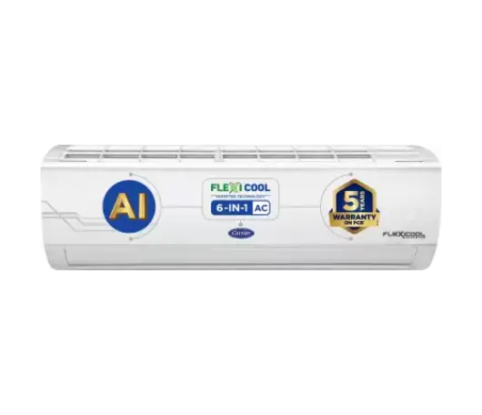 CARRIER Convertible 6-in-1 Cooling 2023 Model 1.2 Ton 5 Star Split AI Flexicool Inverter Dual Filtration with HD & PM 2.5 Filter AC - Offer from Store 1