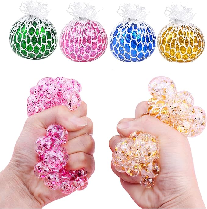 Mesh Ball Squishy (Water Beads Inside)
