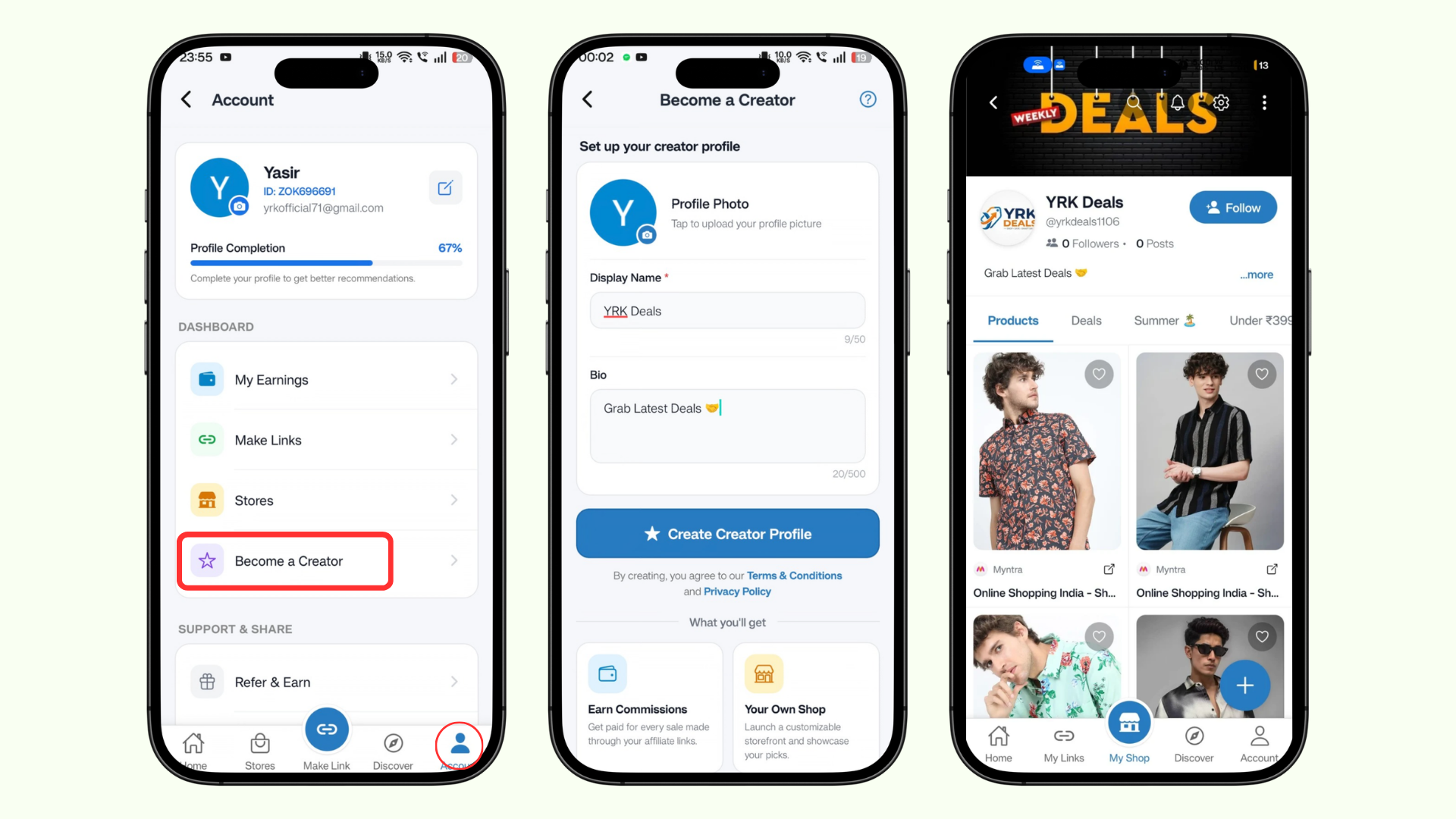 Zokera Auto-DM storefront showing how Instagram comments convert into sales automatically
