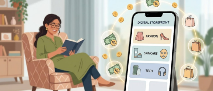 Zokera digital storefront dashboard for Indian creators