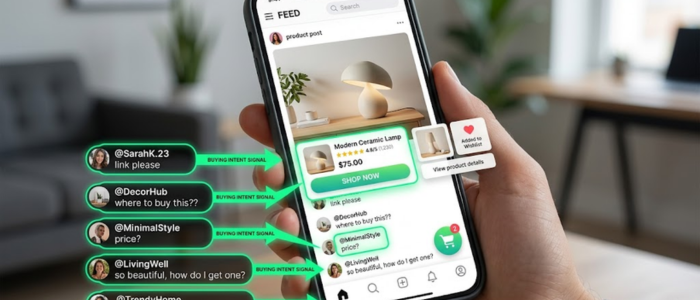 audience buying intent signals, social media comments link please price where to buy, product demand insights for creators
