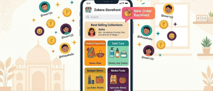 Zokera storefront with organized collections linked to content helping increase clicks and sales