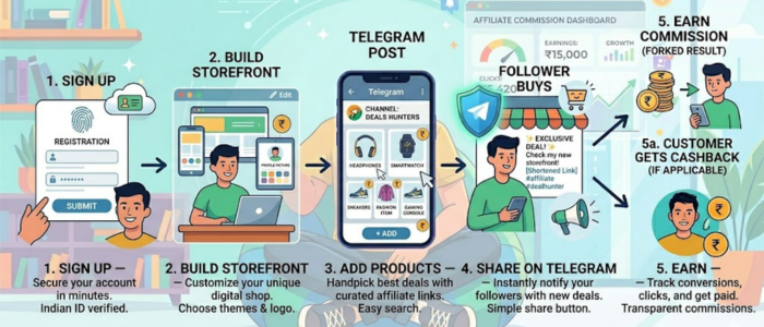 Step by step guide to monetize Telegram channel using Zokera affiliate platform