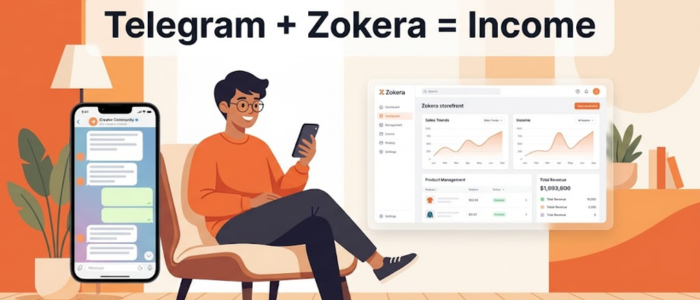 Zokera creator commerce platform से Telegram channel monetize करने का process