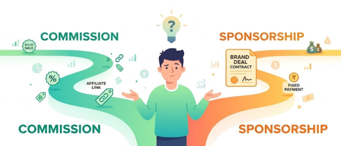 commission vs sponsorship for creators