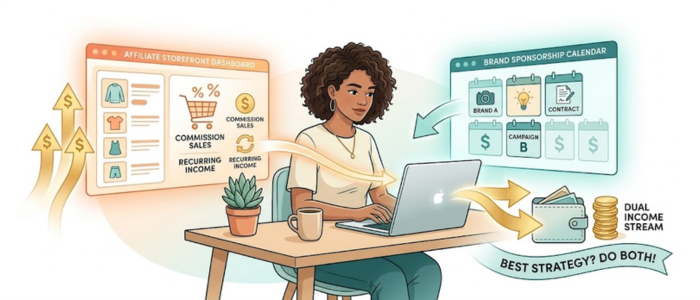 how creators can earn through both commission and sponsorship