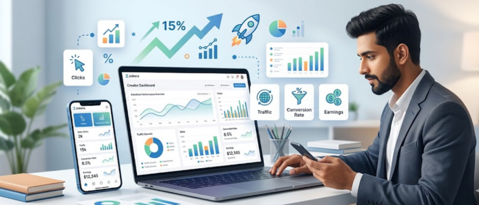 Zokera से creator business scale कैसे करें with analytics dashboard