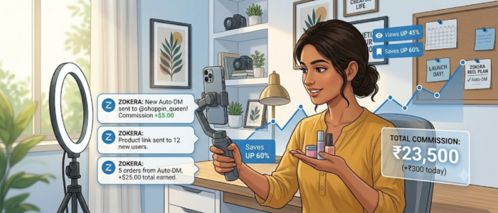 How to earn on Zokera using Instagram Auto-DM and affiliate commissions