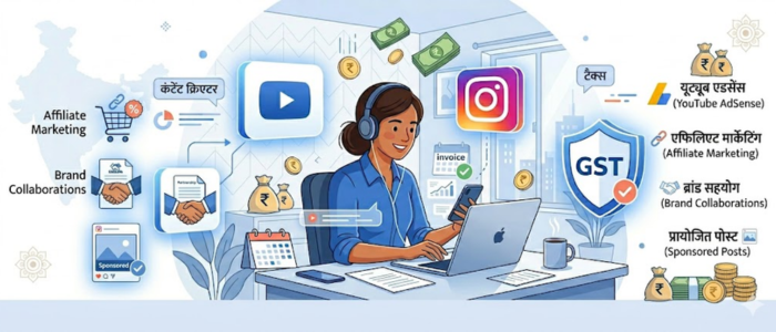 कंटेंट क्रिएटर्स के लिए GST रजिस्ट्रेशन on affiliate and brand income