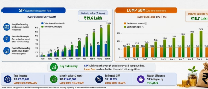 SIP vs lump sum investment India 2026 returns comparison Rahul Priya example