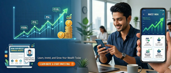 Best investment options for beginners in India 2026, including SIP, PPF, and FD investments