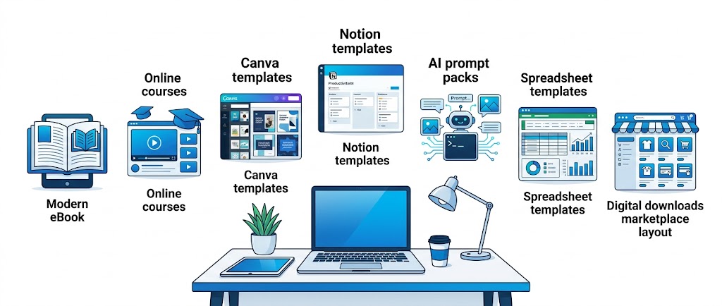 Best digital products to sell in India for passive income in 2026